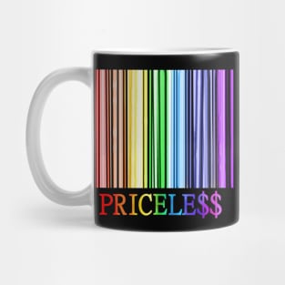 Rainbow Pride Priceless Barcode Mug